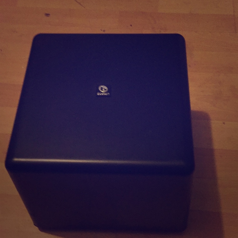 A Bluetooth speaker (subwoofer)